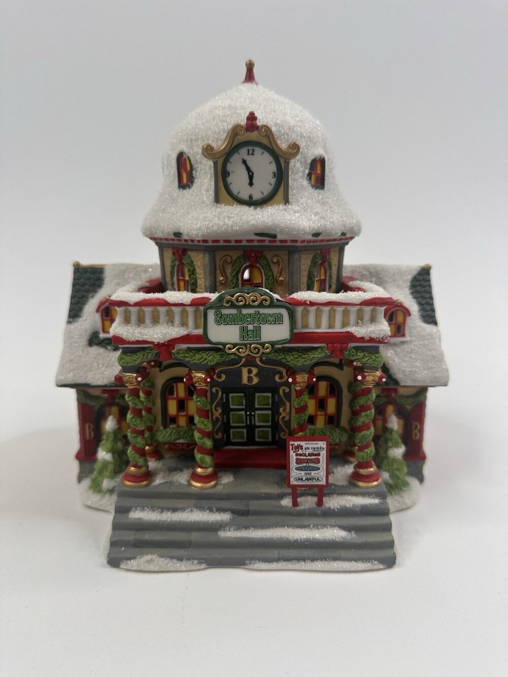 Department 56 Santa Claus Is Coming To Town SOMBERTOWN HALL #59392 Christmas